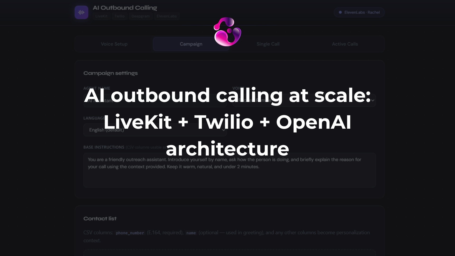 AI outbound calling at scale: LiveKit + Twilio + OpenAI architecture